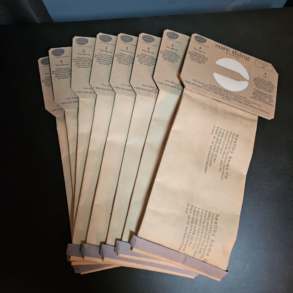 8 Electrolux Vacuum Bags Style U